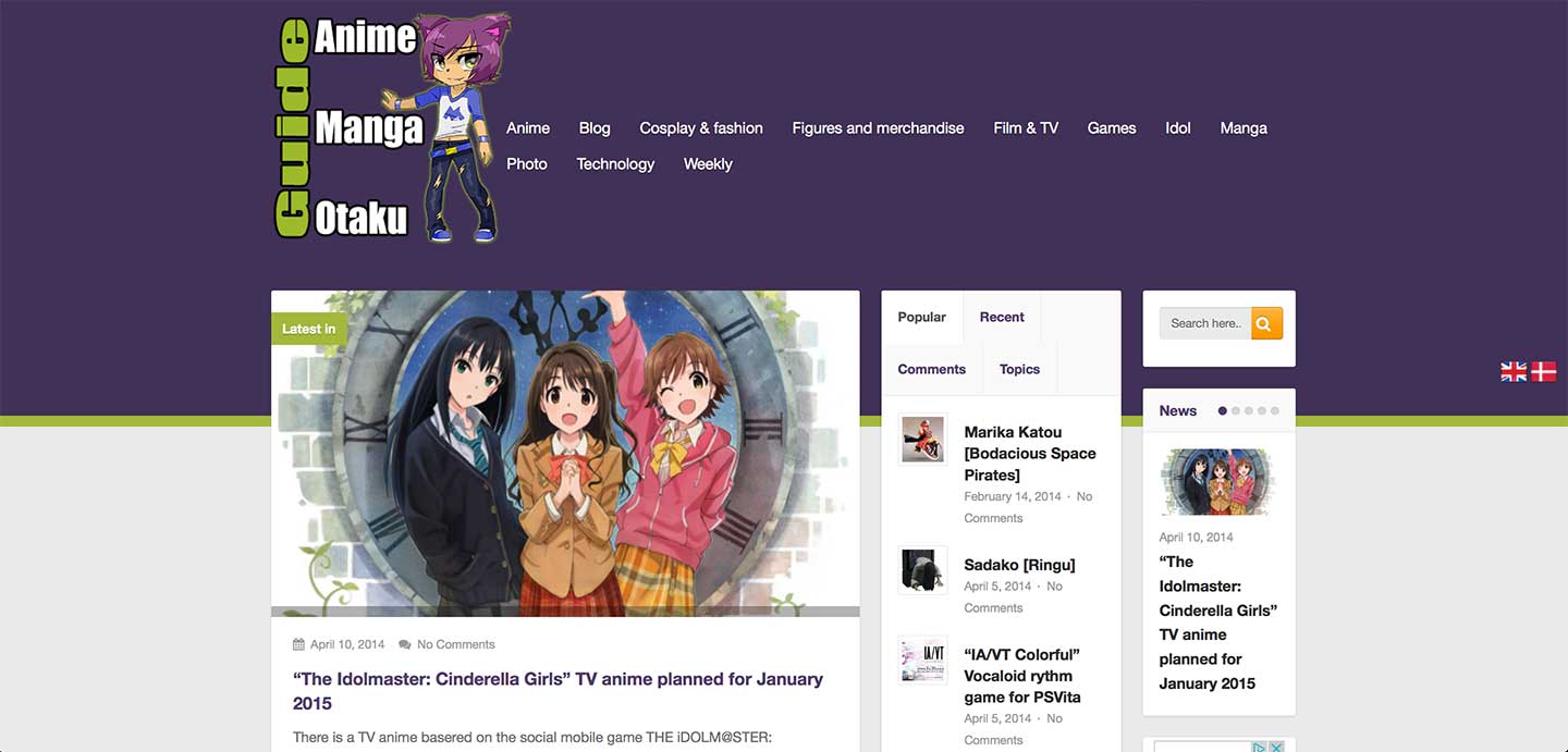 International nyhedsside om japansk populærkultur