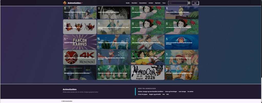 AnimeGuiden – nyhedsside om moderne japansk kultur 2026